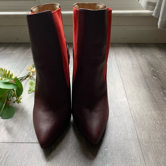 Gwen Stefani Gx Bordeaux/Burgundy Bootie Heels - Picture 7 of 9